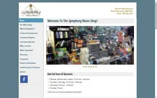 Symphony Music Shop website