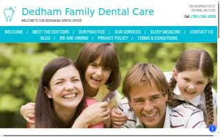 Dedham Family Dental Care website