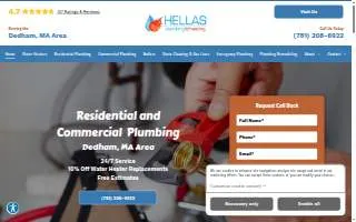 Hellas Plumbing & Heating website