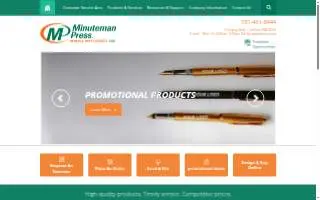 Minuteman Press - Dedham website