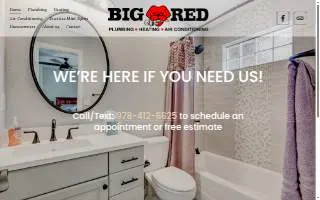 Big Red Plumbing Heating & AC website