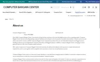 Computer Bargain Center website