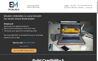 Extra Mile Web Design of Duxbury website