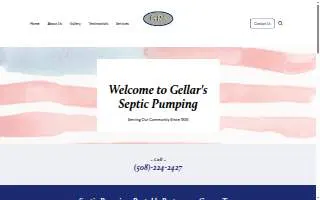 Gellar's Septic Pumping website