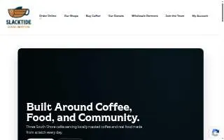 SlackTide Coffee Roasters website