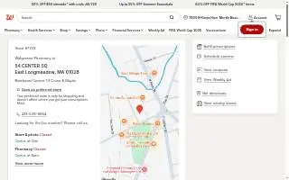 Walgreens Pharmacy of East Longmeadow website