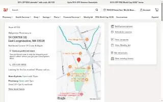 Walgreens of East Longmeadow website