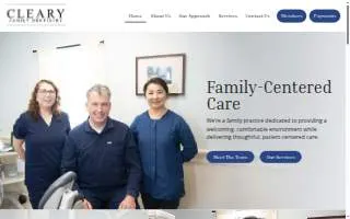Cleary Family Dentistry website