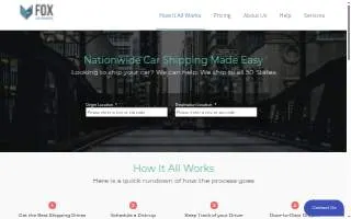 Fox Auto Transport website