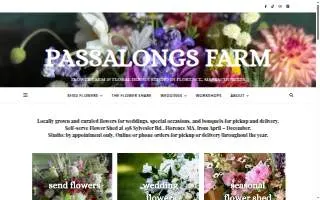 Passalongs Flower Farm & Florist website