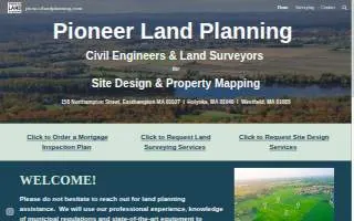 Pioneer Land Planning, LLC of Easthampton website