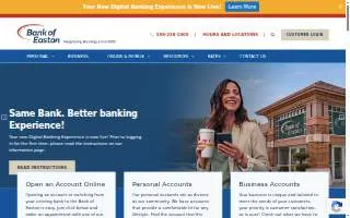 Bank of Easton website