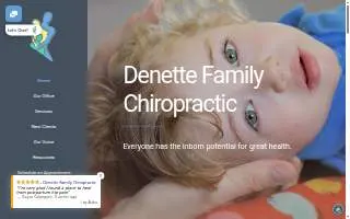 Denette Family Chiropractic website