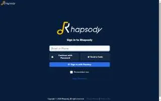 Rhapsody Music Lessons website