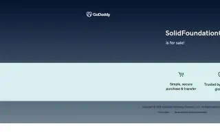 Solid Foundation & Construction of Easton website