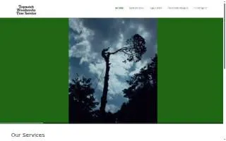 Topnotch Woodworks Tree Service website