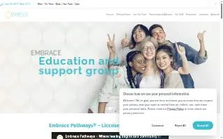 Embrace Pathways website