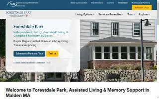Forestdale Park Senior Living website