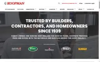 Koopman Lumber Company Fairhaven website