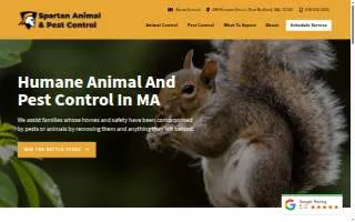 Spartan Animal and Pest Control of Fairhaven website