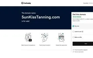 Sun Kissed Tanning website