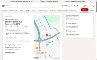 Walgreens Pharmacy of Fairhaven website
