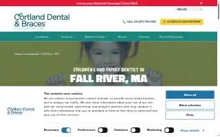 Cortland Dental & Braces of Fall River website