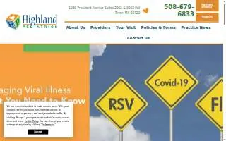 Highland Pediatrics website