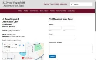 Attorney J. Drew Segadelli & Associates website