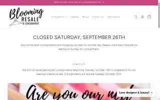 Blooming Resale website