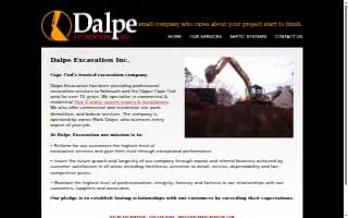 Dalpe Excavation Inc website
