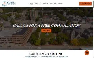 Coder Accounting of Fitchburg website