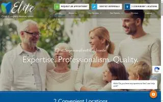 Elite Oral Surgery Associates of Fitchburg website