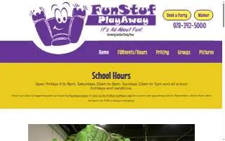Funstuf Party Place website