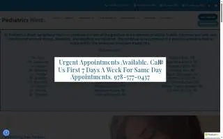 Pediatrics West PC of Fitchburg website