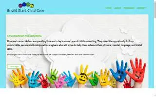 Bright Start Child Care website