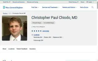 Christopher Chiodo, MD website