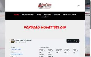 Goal Line Pro Shop website