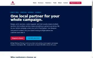 All Right Mailing And Printing website