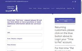 Ashland Pet Concierge website