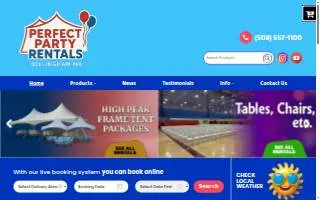 Perfect Party Rentals Inc of Franklin website