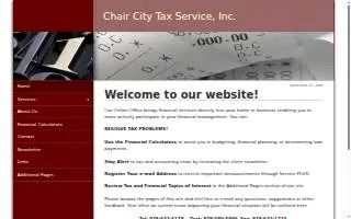 Chair City Tax Service, Inc. website