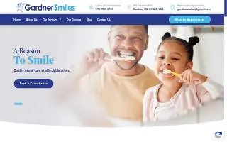 Gardner Smiles - Dentist website