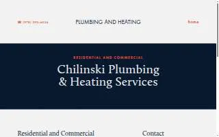 Chilinski Plumbing & Heating website