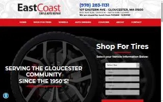 East Coast Tire & Auto Repair website