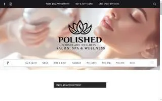 Polished Day Spa LLC website