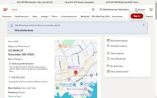 Walgreens of Gloucester website