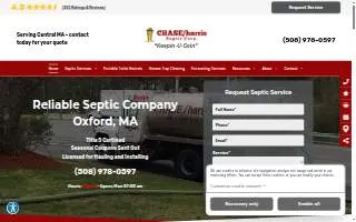 Chase Harris Septic Services website