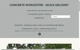 Concrete Quick Delivery website