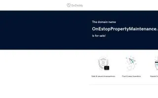 One Stop Property Maintenance & Contracting website